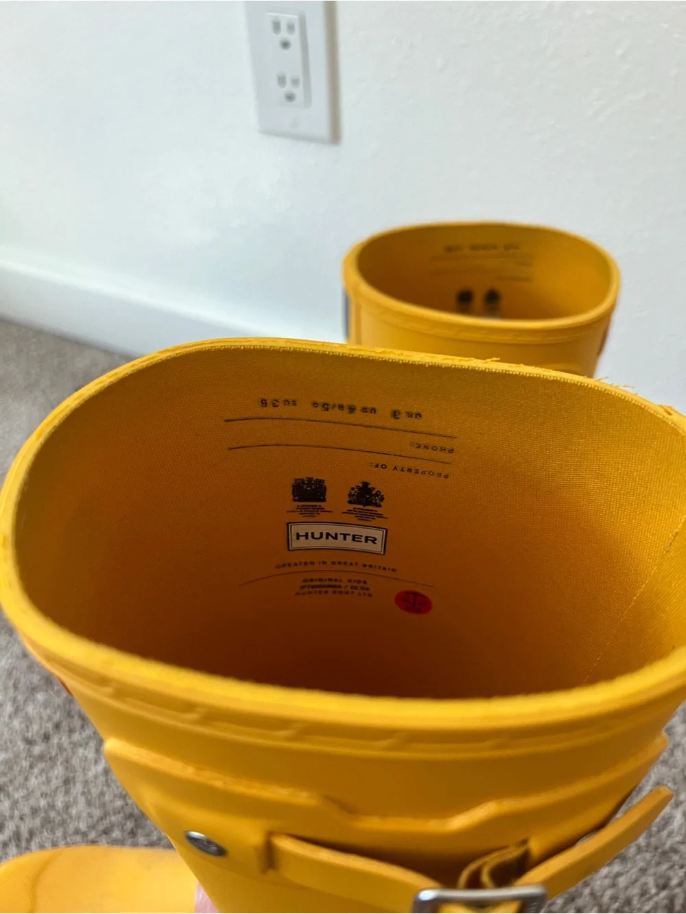 Hunter Tall Rain Boots in Yellow